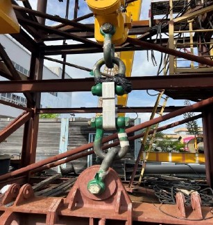 Offshore rig structure under inspection