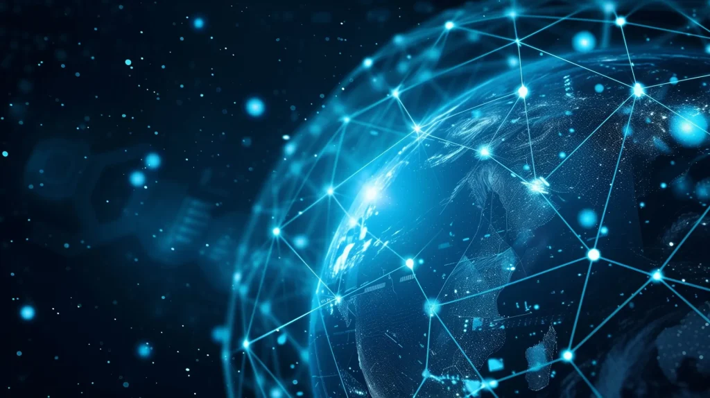 Global network over the earth