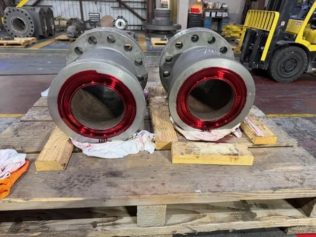 Equipment components in process at the workshop